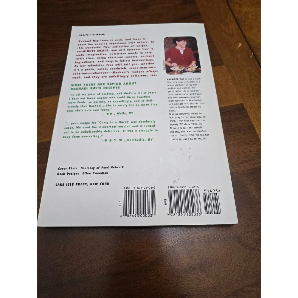 Rachael Ray 30 Minute Meals Cookbook‎ Food Network TV Show Recipes